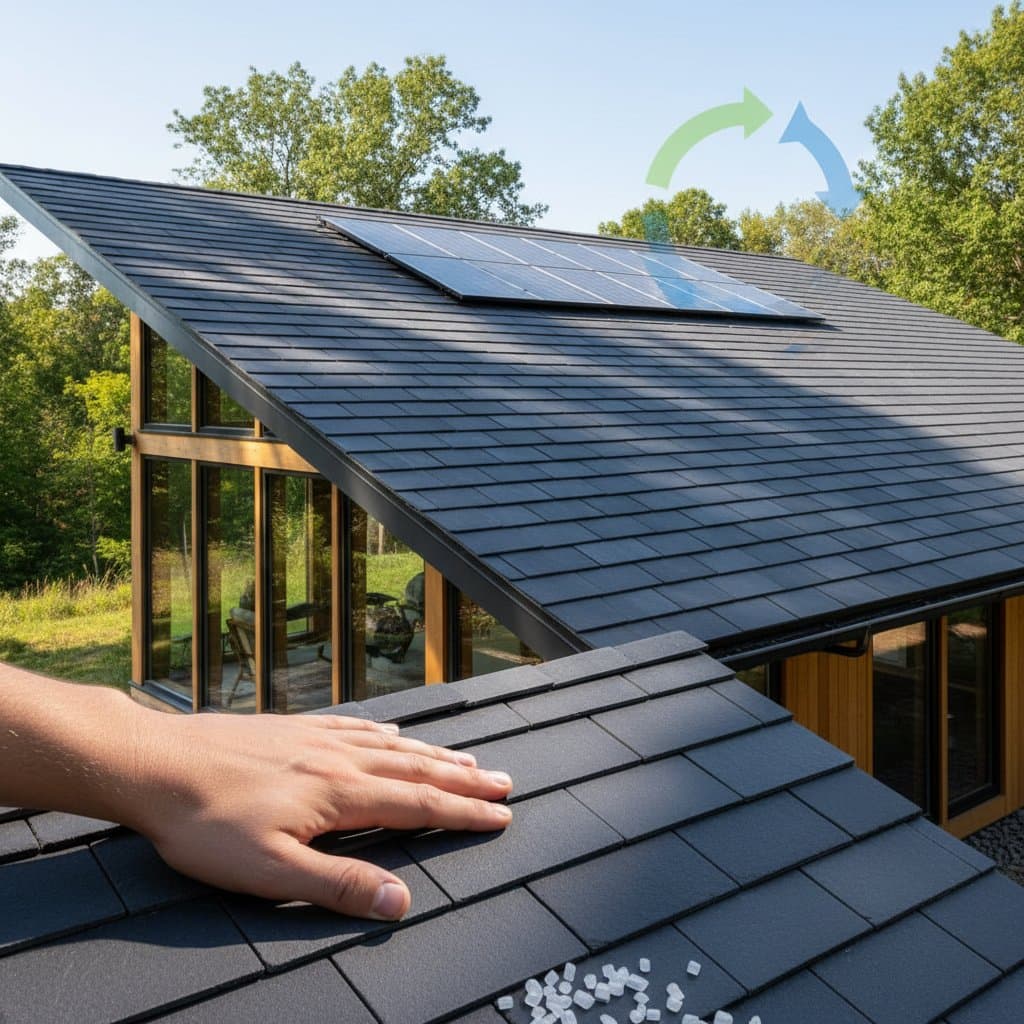 Featured image for Recycled Plastic Shingles Cut Costs and Landfill Waste