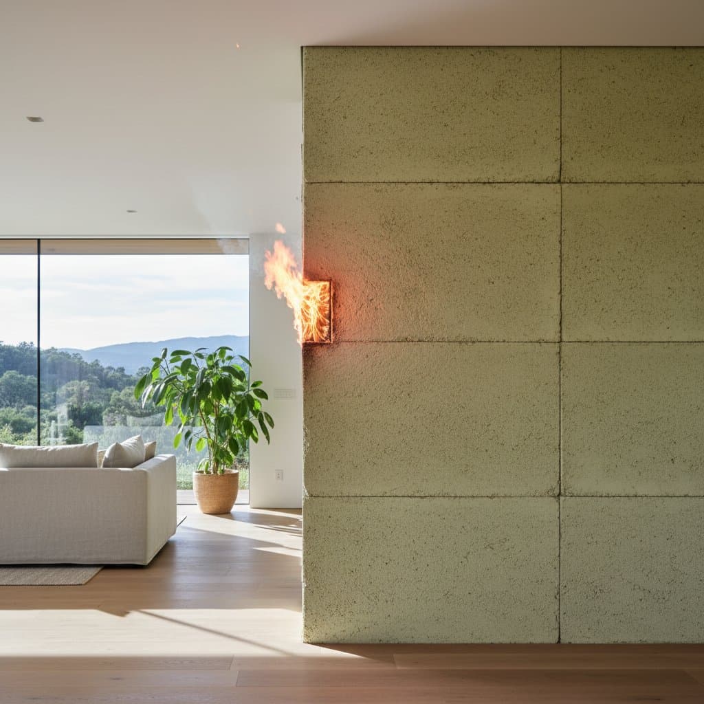 Featured image for Hempcrete Walls Resist Fire Through Lime Chemistry