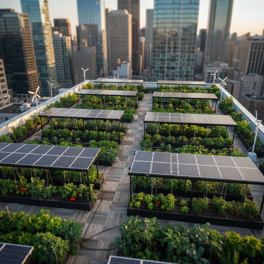 Featured image for Rooftop Agrivoltaics: Growing Food Under Solar Panels