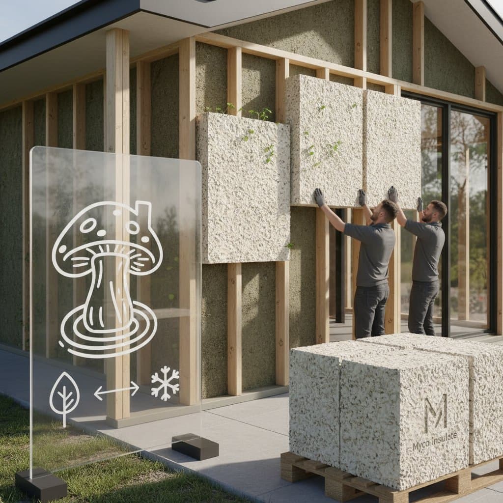 Featured image for Mushroom Insulation Blocks Heat and Sequesters Carbon