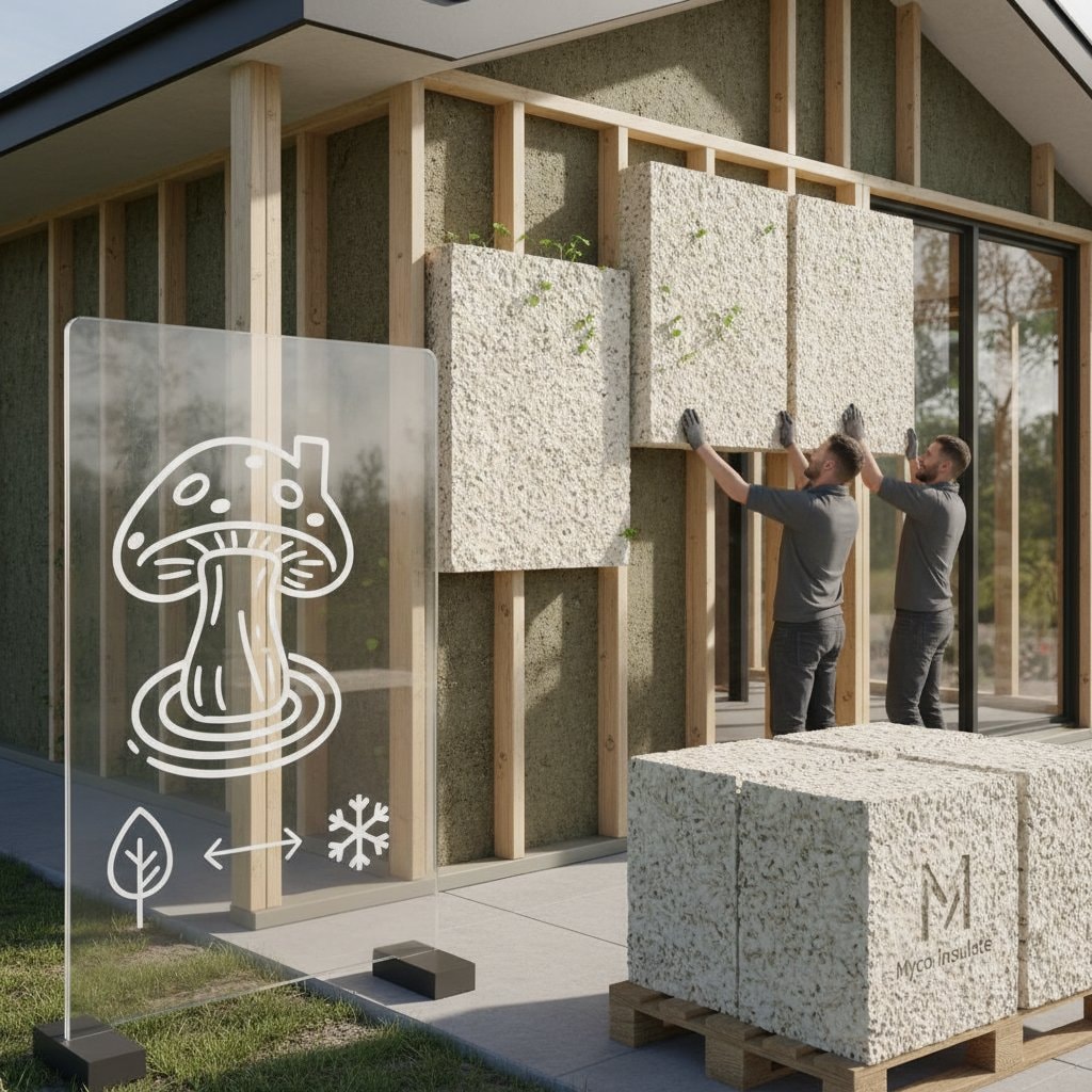 Featured image for Mushroom Insulation Blocks Heat and Sequesters Carbon